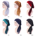 Velvet bandanas hair accessories silk chiffon bonnet hat